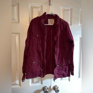 NWOT Maroon Utility Jacket